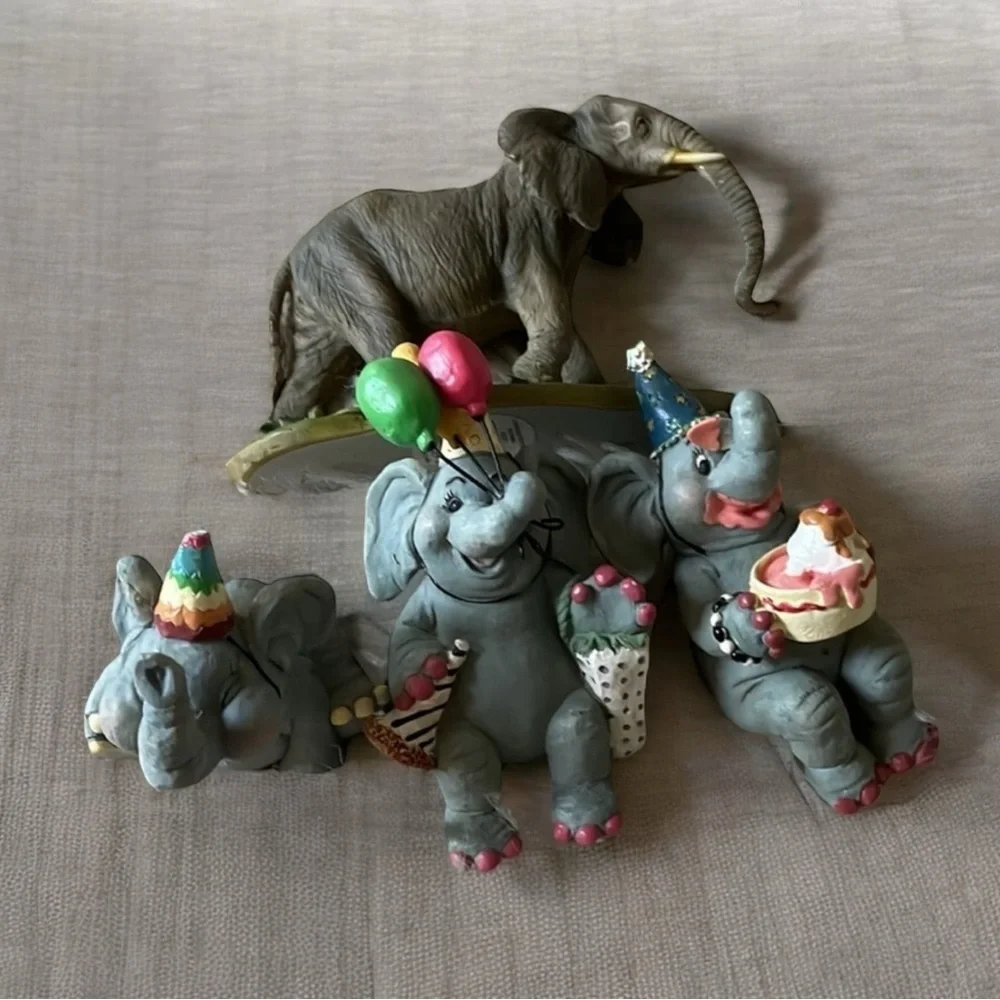 Elephant Resin Animal Decorative Figurines - Party Decor